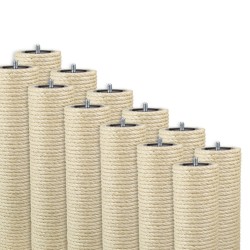 Deluxe 9 cm Endsisalstamm mit Stehbolzen und 8 mm Sisalseil Deluxe 9 cm Endsisalstamm mit Stehbolzen und 8 mm Sisalseil