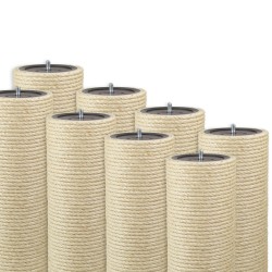 Deluxe 15 cm Endsisalstamm mit Stehbolzen und 8 mm Sisalseil
