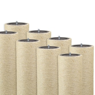 Deluxe 15 cm Endsisalstamm mit Stehbolzen und 8 mm Sisalseil