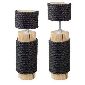 16 cm Designer-Vollholz-Deckenspanner (Schwarz)