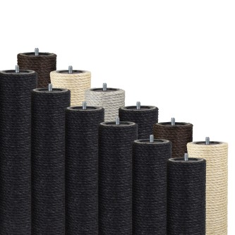 9 cm Endsisalstamm mit Stehbolzen