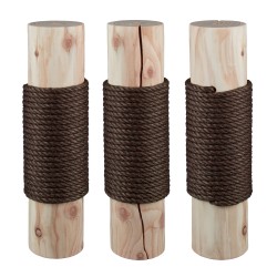 16 cm Designer-Vollholz-Sisalstamm (Holzkern 14 cm) (Braun)