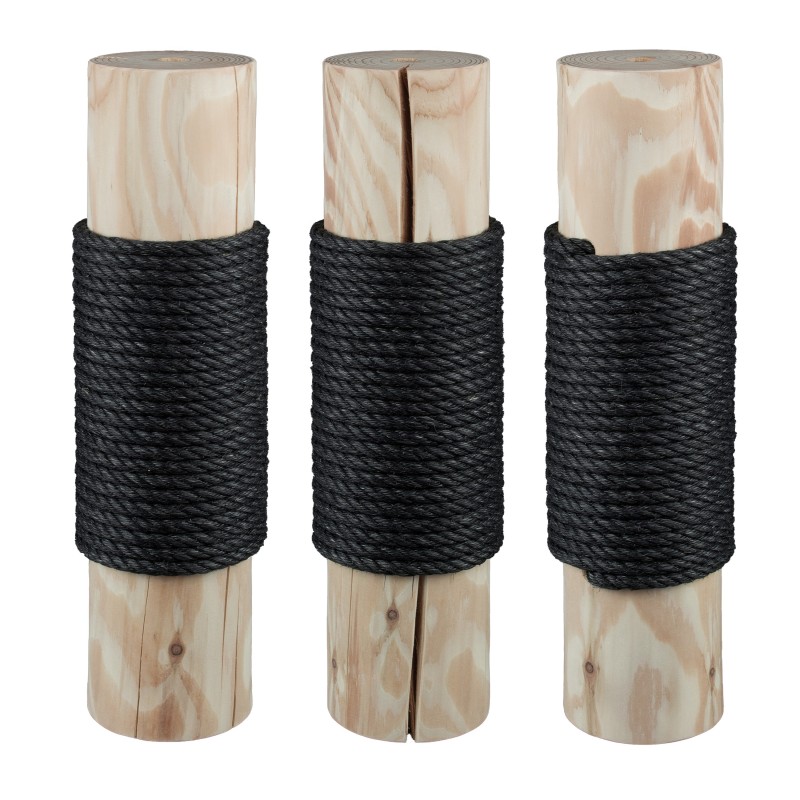 Designer-Vollholzstamm-Sisalstamm- 10 cm- 8 mm Gewinde