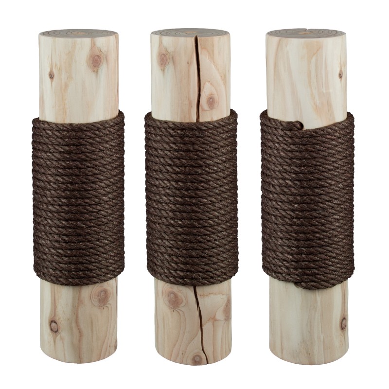 12 cm Designer-Vollholz-Sisalstamm (Holzkern 10 cm) (Braun)