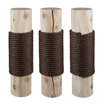 14 cm Designer-Vollholz-Sisalstamm (Holzkern 12 cm) (Braun)