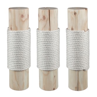 Designer-Vollholzstamm-Sisalstamm- 10 cm- 8 mm Gewinde