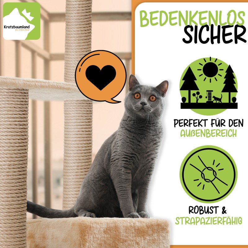 Everlasto Bio-Sisal-Terrassenseil 6 Mm – Natürliches Seil Für Katzenkratzer, Papageienspielzeug Oder Garten