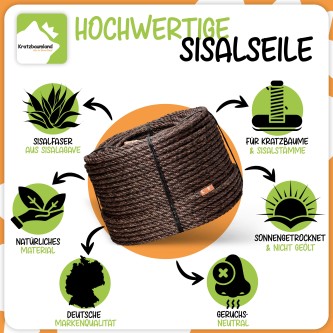 Premium-Sisalseil Braun 6-16 mm