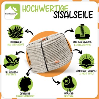 Premium-Sisalseil Sandgrau 6-16 mm