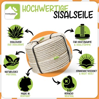 Premium-Sisalseil Natur 6-40 mm