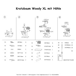 Woody XL Kratzbaum-Ersatzteile - Passgenau & hochwertig