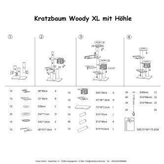 Ersatzteile für Woody XL mit Höhle