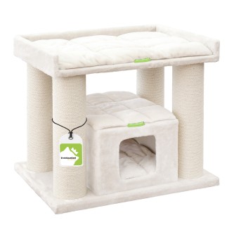 Tiger L Kratzbaum – Stabil, 70 cm hoch, 3 Liegeflächen, 6 mm Seil