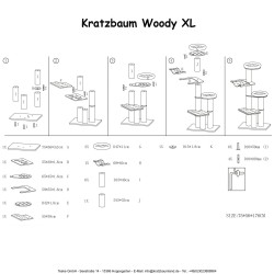 Woody XL Kratzbaum-Ersatzteile - Passgenau & Nachhaltig