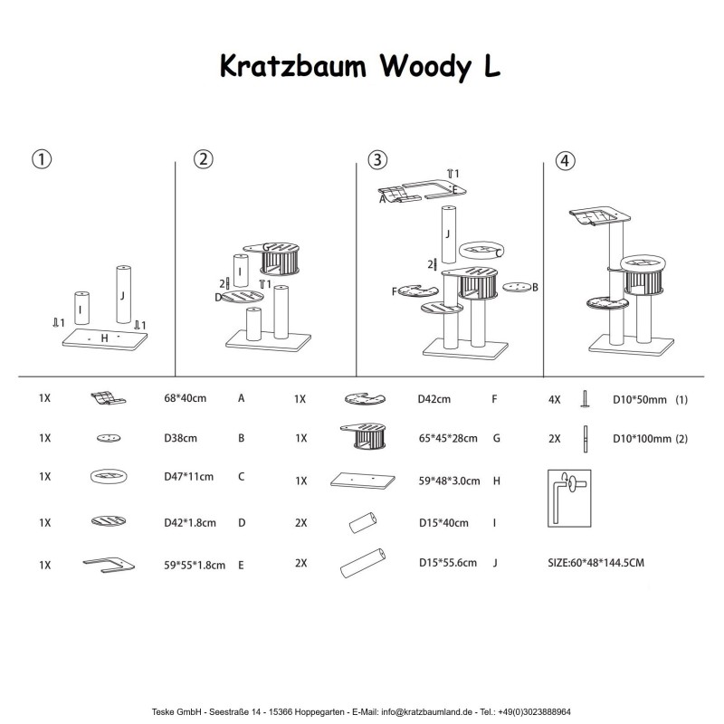 Woody L Kratzbaum-Ersatzteile - Passgenau & Nachhaltig Woody L Kratzbaum-Ersatzteile - Passgenau & Nachhaltig