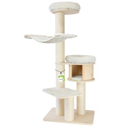 Holzkratzbaum Woody XL – Nachhaltiger & Stabiler Kratzbaum für Katzen